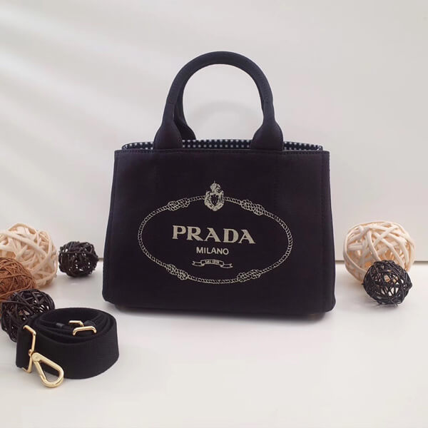 2017新作 PRADA プラダ コピー ショルダー付カナパ ギンガムチェックS☆1BG239_ZKI