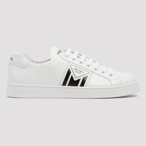 プラダ スニーカー コピー PRADA☆ カーフ New Avenue Leather Sneakers メンズ White