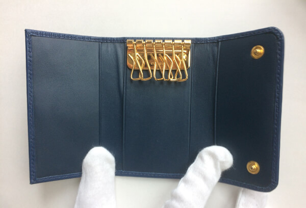 PRADA プラダキーケーススーパーコピー VITELLO MOVEキーケース ブルー 1PG222 BLUETTE