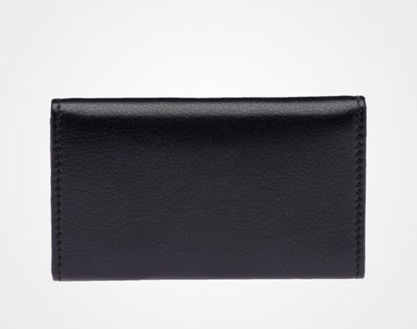 PRADA プラダキーケーススーパーコピーメタル文字ロゴ黒 ピンク 1PG222_3B1V_F0002