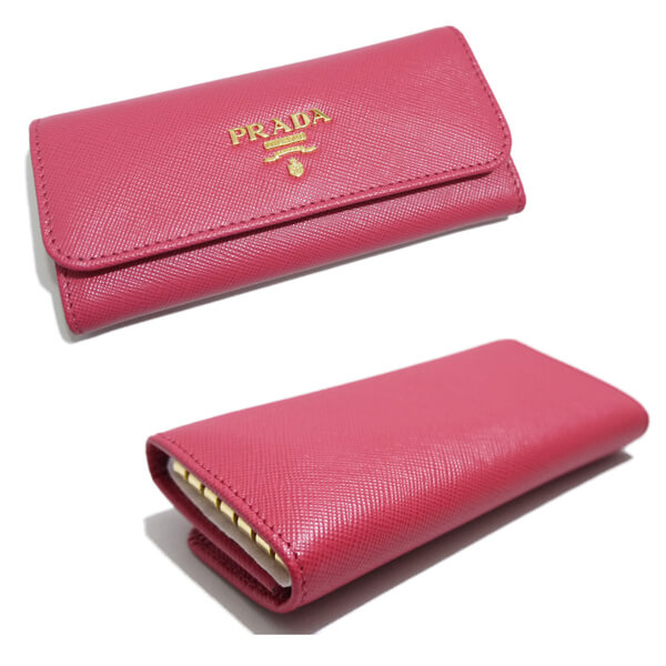 PRADA プラダキーケーススーパーコピー サフィアーノロングキーケース R8932 ピンク PEONIA