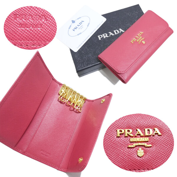 PRADA プラダキーケーススーパーコピー サフィアーノロングキーケース R8932 ピンク PEONIA