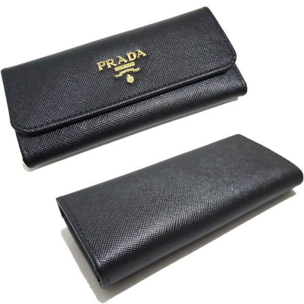 PRADA プラダキーケーススーパーコピー サフィアーノレザー6連キーケース ロング1M0223黒