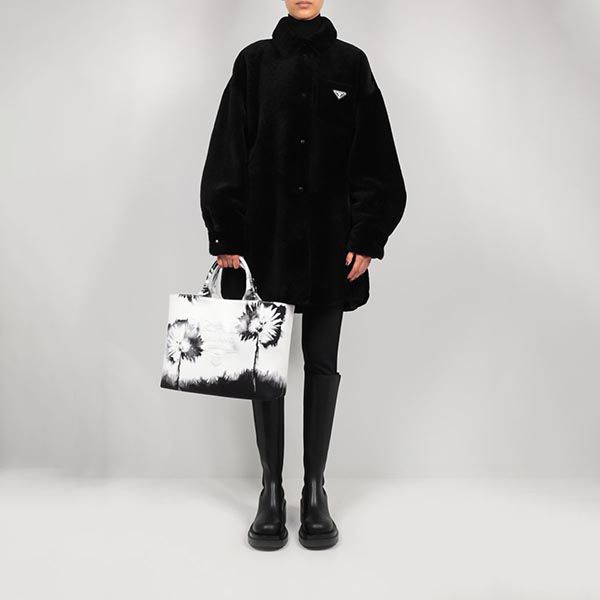 21AW☆プラダ トートバッグ 偽物 フローラル 2色 1BG399VNAO2DXL
