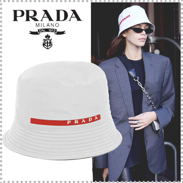 カイアガーバー着用【PRADA プラダ キャップ コピー】テクニカルファブリック ハット