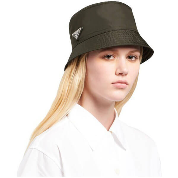 ◆PRADA プラダ キャップ コピー◆ロゴ ナイロンバケットハット◆1HC1372B15