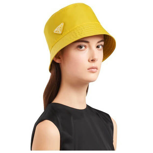 ◆PRADA プラダ キャップ コピー◆ロゴ ナイロンバケットハット◆1HC1372B15