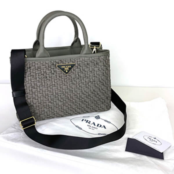 プラダ かごバッグ 偽物 ラフィア 2WAYハンドBAG 人気カラー 1BG155