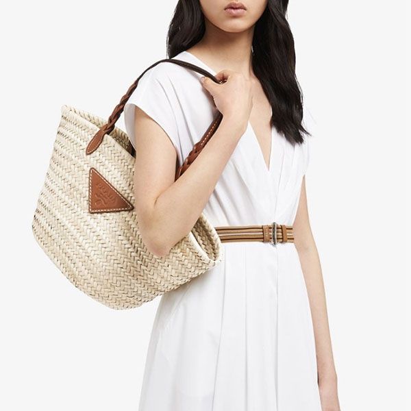 プラダ かごバッグ コピー【SS21新作日本未入荷】ストローハンドバッグ 1BG312VIOO2DIF F0A5T