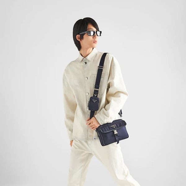 可愛いプラダ Re Nylon xサフィアーノ ショルダーバッグ 偽物 2色 2VH133_2DMH_F0008