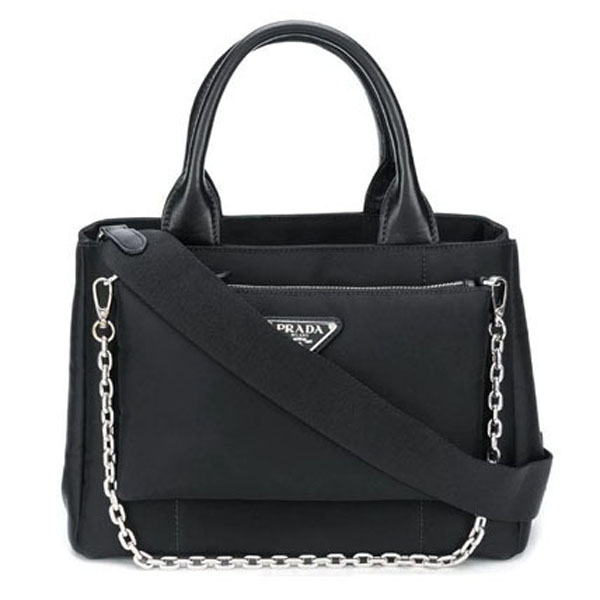 プラダ 偽物 バッグ 着脱ポーチ付き Prada ナイロン+レザーTote 1BG364_UKW_F0002_V_OOT