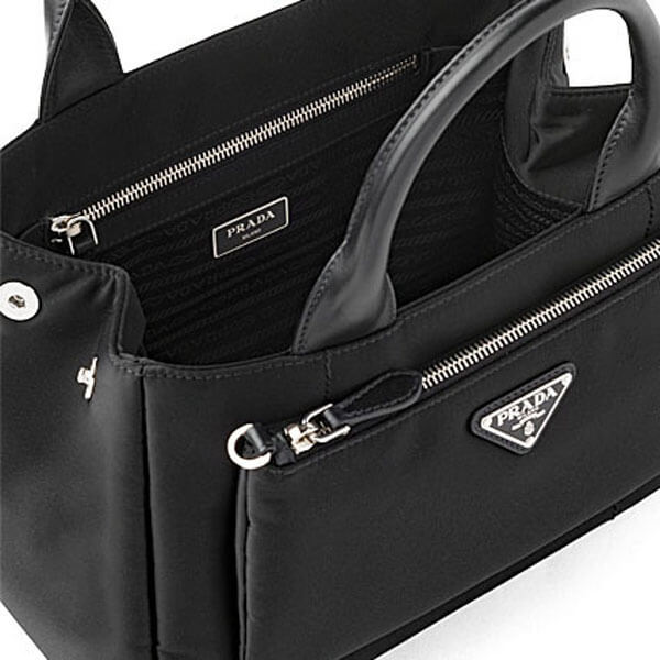 プラダ 偽物 バッグ 着脱ポーチ付き Prada ナイロン+レザーTote 1BG364_UKW_F0002_V_OOT