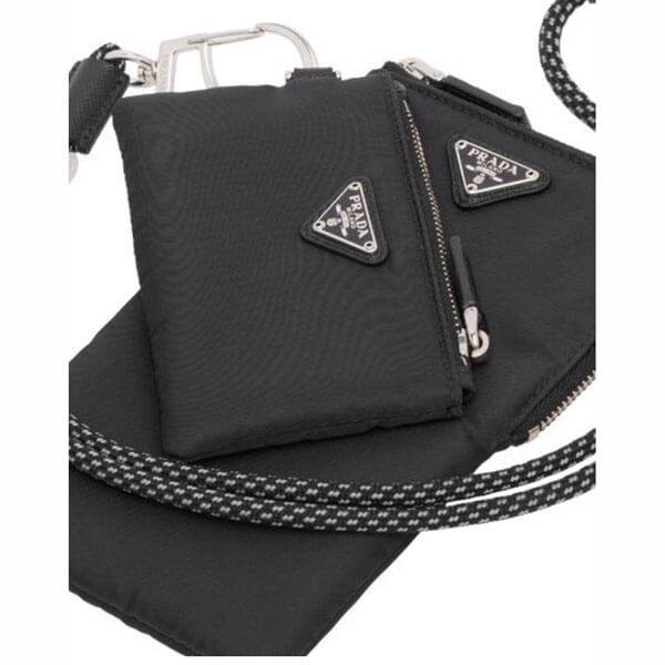 プラダ ナイロンポーチ コピー【PRADA】スマホも収納可能♪ストラップ ナイロンポーチ 2TT091