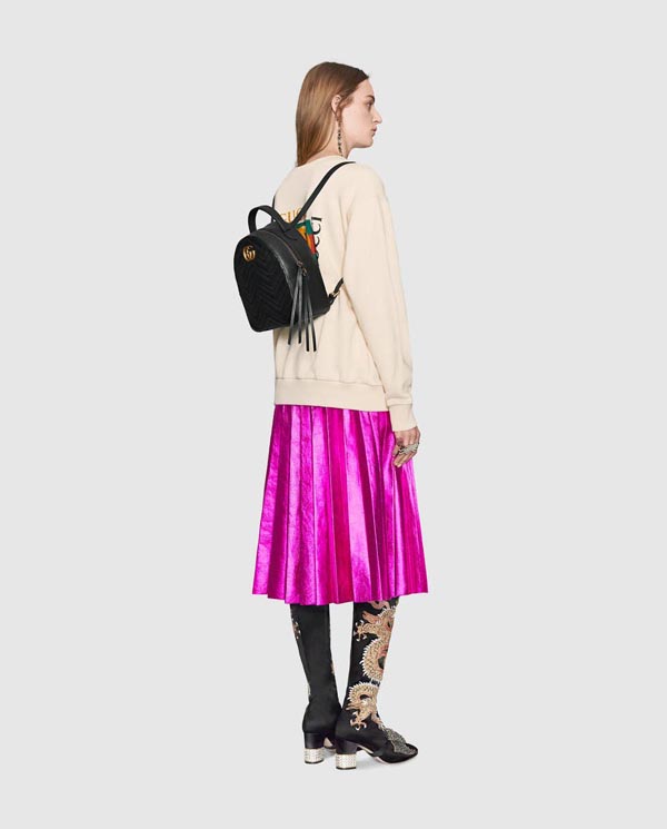 18AW【グッチ】グッチ コピー〔GGマーモント〕キルティングレザー バックパック 476671 DTDHD 1000