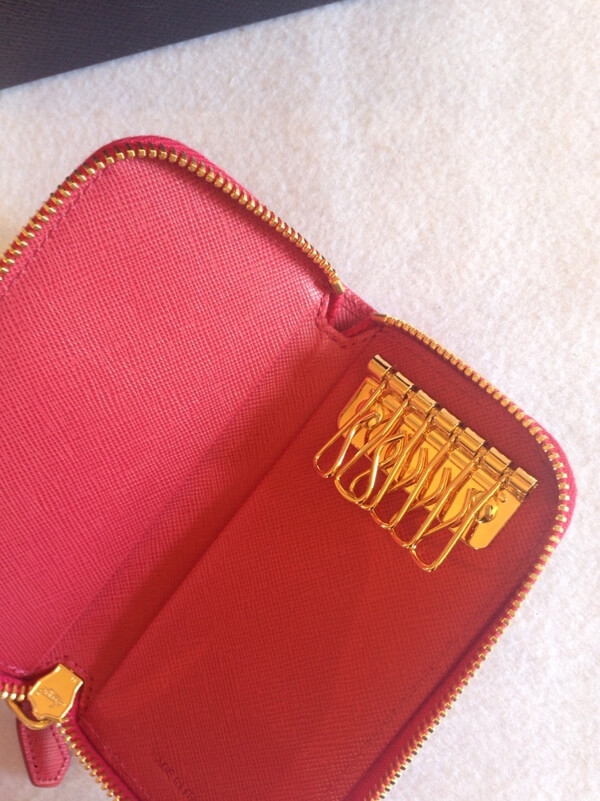 PRADA プラダキーケーススーパーコピー☆VITELLO MOVE ラウンドキーケース☆PEONIA 1PG604