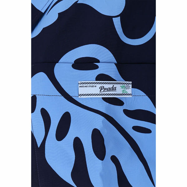 プラダ シャツ 偽物∞PRADA∞ ハイビスカスプリントPLONGEボウリングシャツ UCS3201I5DF0076