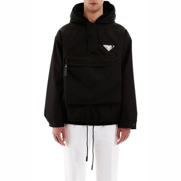 プラダ ジャケット コピー Prada windbreaker with triangle logo SGB407 I18 F0002