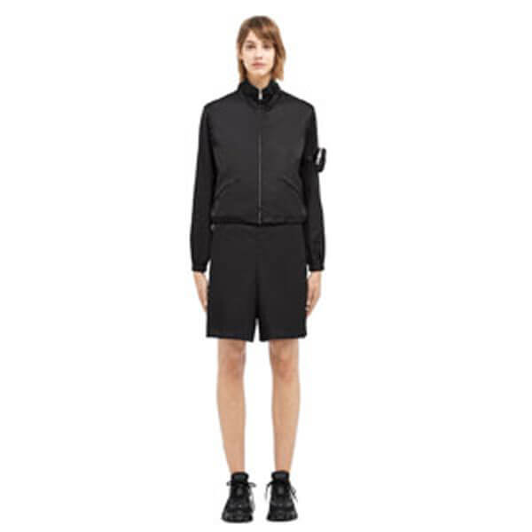 プラダ ジャケット コピー【20AW新作】PRADA Re Nylon MA-1ギャバジン ジャケット 291831_1WQ8_F0002_S_202