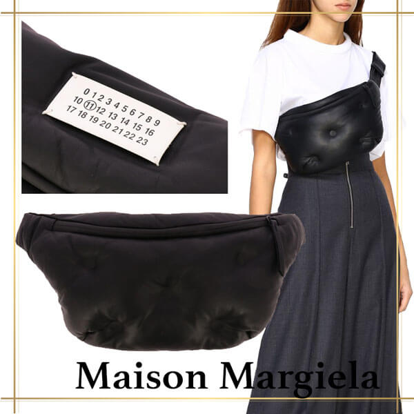  メゾンマルジェラ バッグ コピー『Maison Margiela』ロゴ付Glam Slam ベルトバッグ S61WB0000PR818