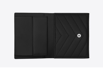 完売必須 新作 サンローランスーパーコピー モノグラム財布 黒Xシルバー