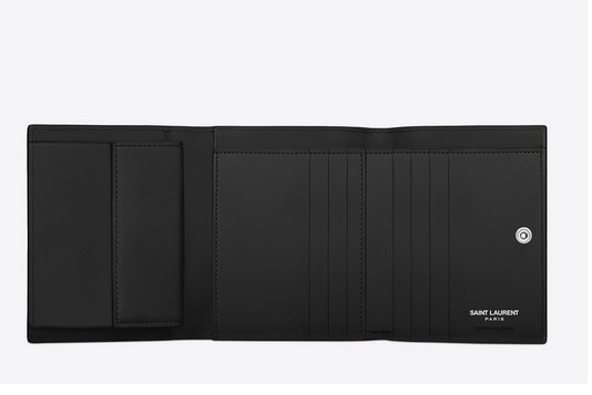 完売必須 新作 サンローランスーパーコピー モノグラム財布 黒Xシルバー
