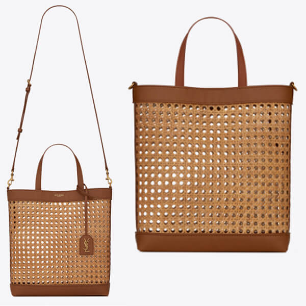 サンローラン かごバッグ 偽物★ Toy Wicker North/South Tote