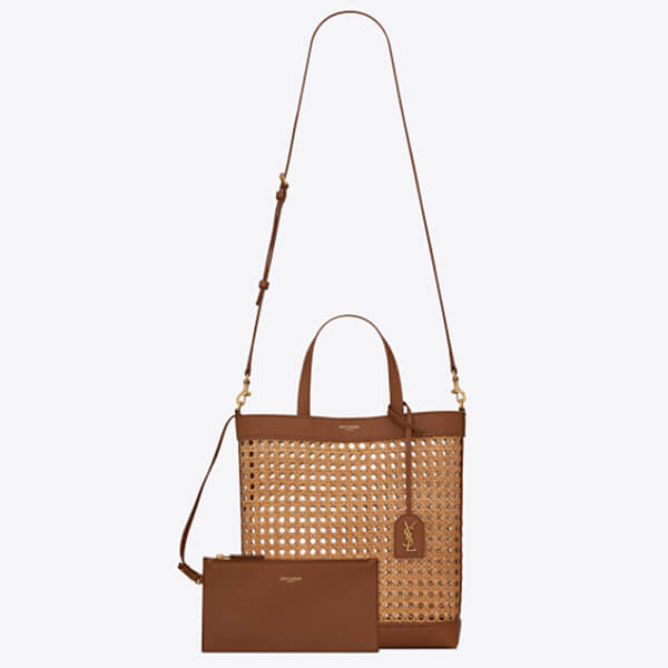 サンローラン かごバッグ 偽物★ Toy Wicker North/South Tote