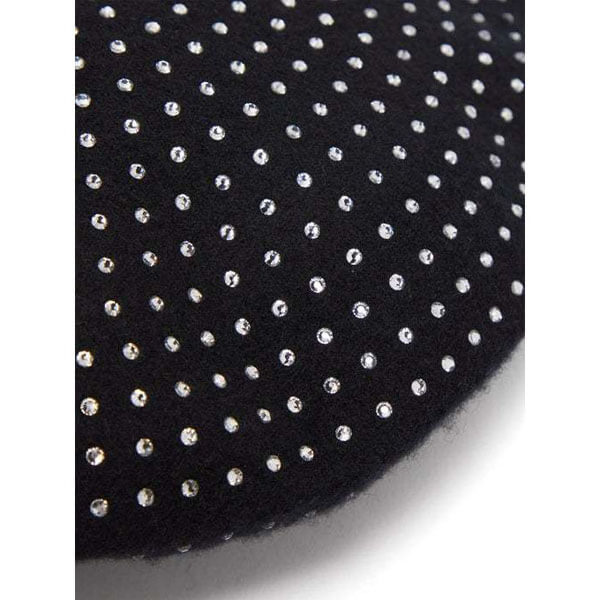 サンローラン キャップ コピー【サンローラン】 Crystal-embellished wool beret