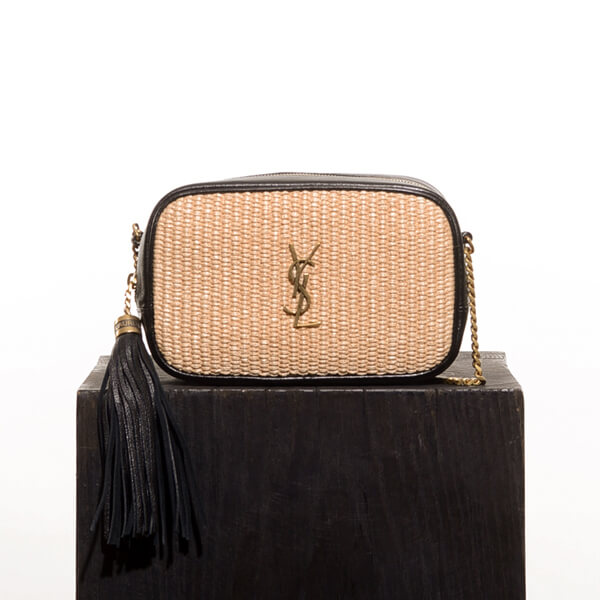 ☆サンローラン☆サンローラン ミニバッグ コピー 流行の異素材Mix mini Lou bag in raffia セール 612563FE9CW9078