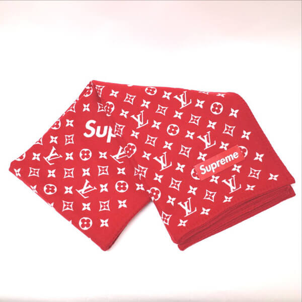 supreme ルイヴィトン シュプリームスーパーコピー x ルイヴィトン MP1884 ブランケット モノグラム ウール x カシミア x レザー ブランドオフ