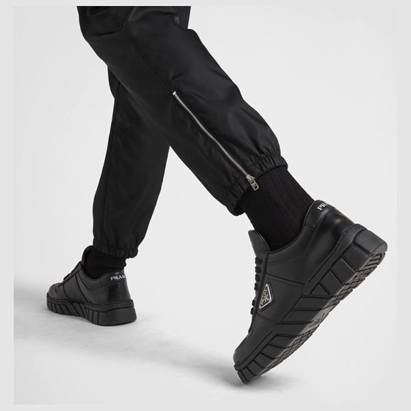 プラダ メンズレザースニーカー コピー Leather sneakers送料込