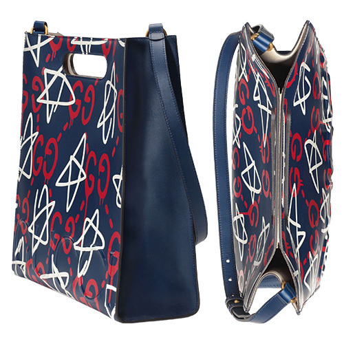 2017新作 セレブ愛用ブランド グッチスーパーコピー Ghost leather tote bag