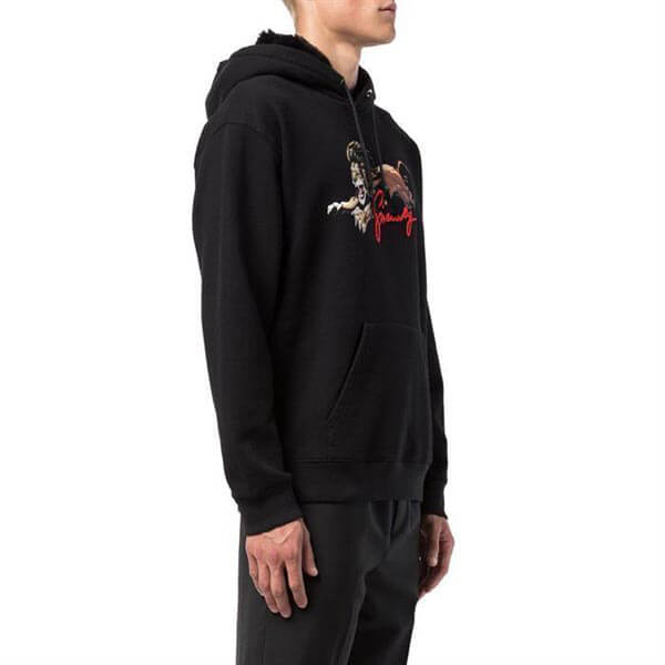 2020日本未発売新作 ジバンシィコピー GIVENCHY 20AW ライオンプリント パーカー_BLACK
