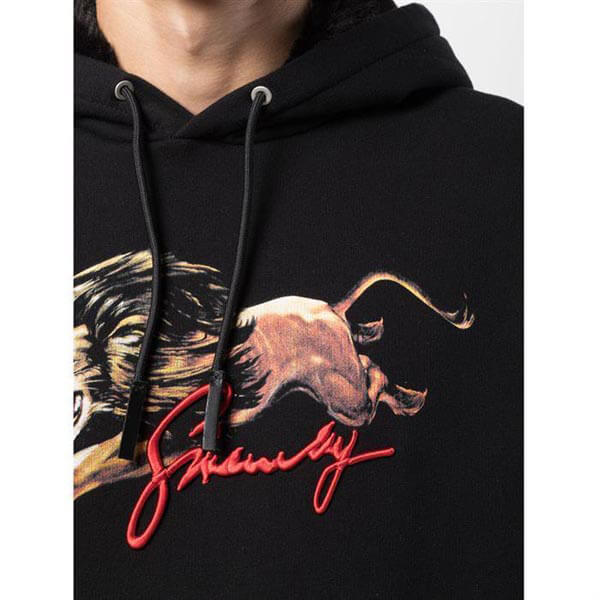 2020日本未発売新作 ジバンシィコピー GIVENCHY 20AW ライオンプリント パーカー_BLACK
