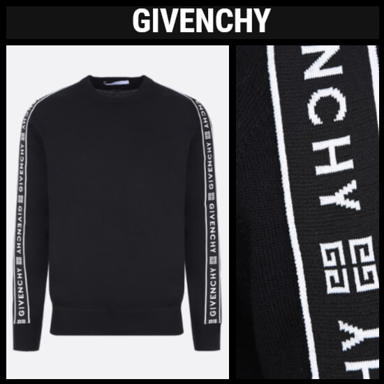 2020新作限定人気 ジバンシィ偽物 GIVENCHY ロゴテープウールプルオーバーニットトップスセーター