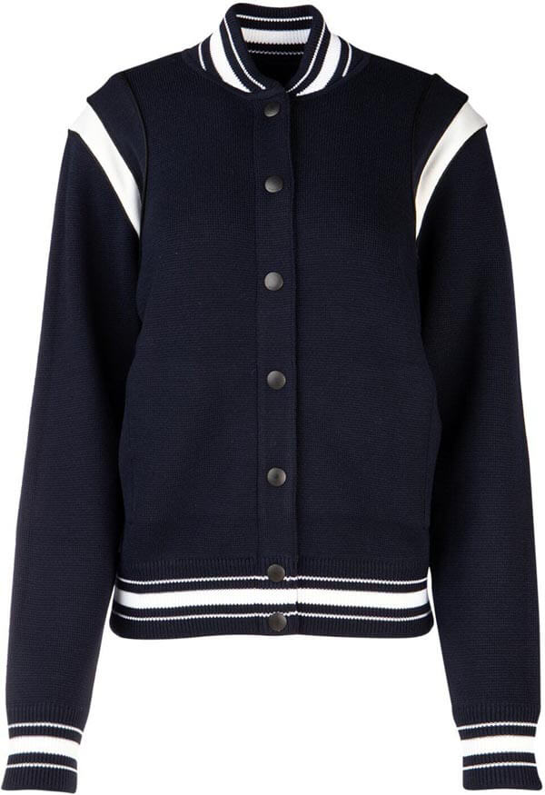 2020新作大人気★ジバンシィコピー パーカー GIVENCHYのレディース 名品 NAVY BLUE ウール ボンバー ジャケット