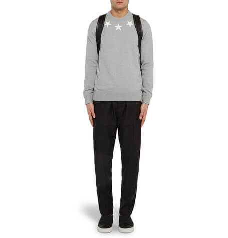 2016/17新着人気 GIVENCHY★スターアップリケ スウェット グレー