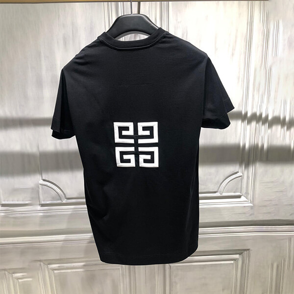 21SS【ジバンシィ Tシャツ 偽物】ロゴ 4Gエンブレム Tシャツ BM71543Y6B-001