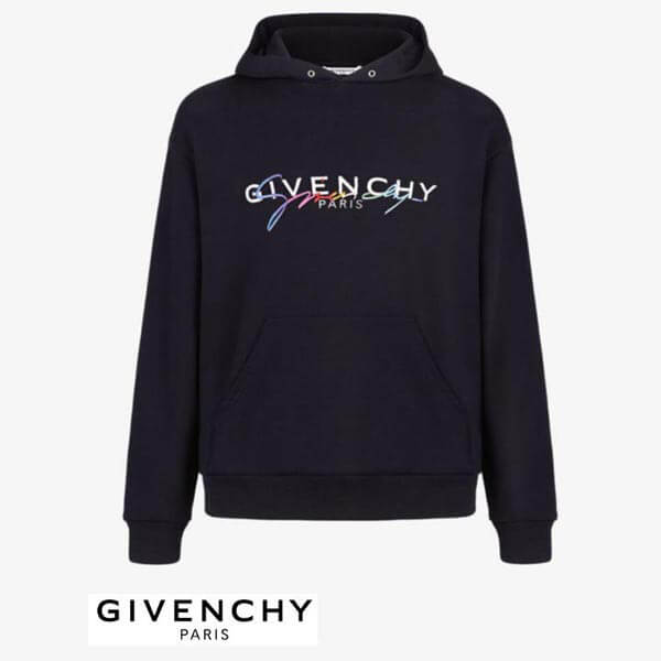 2020年春夏新作 ジバンシィ偽物 パーカー GIVENCHY シグネチャー Rainbowロゴフーディー BMJ03C30AF-001