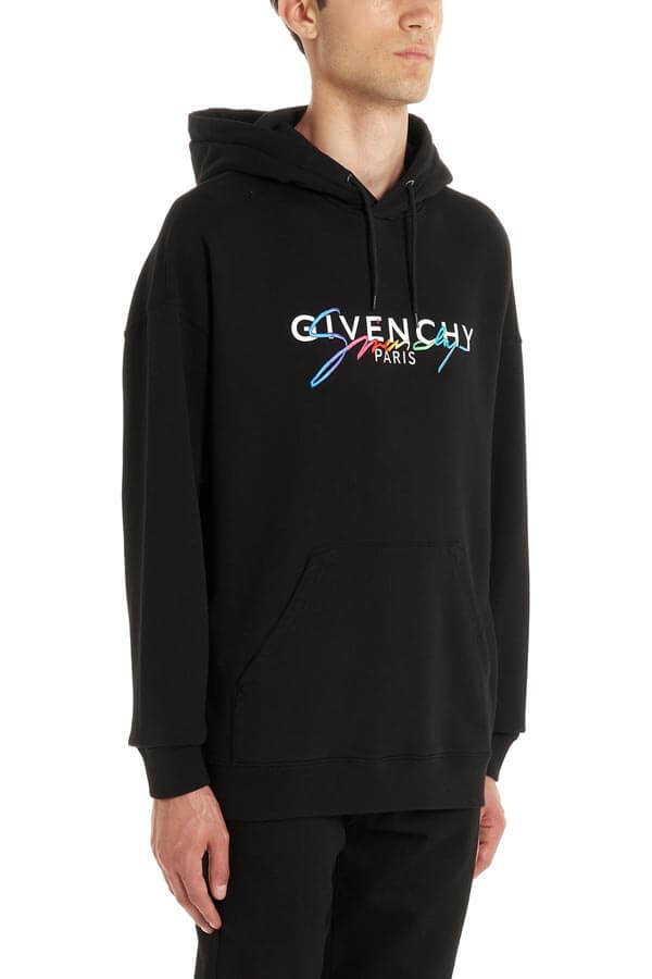 2020年春夏新作 ジバンシィ偽物 パーカー GIVENCHY シグネチャー Rainbowロゴフーディー BMJ03C30AF-001