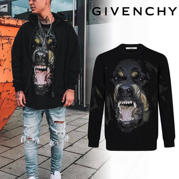 2020新作限定人気【GIVENCHY】ジバンシィ偽物 ロットワイラースエットトレーナー 犬