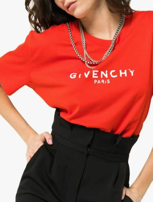 2020日本未発売新作 ジバンシィ偽物 GIVENCHY★レディスロゴ Tシャツ