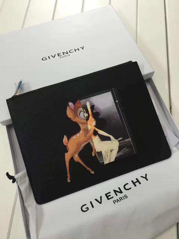17SS新作 GIVENCHY ジバンシィスーパーコピー バンビ プリント クラッチバッグ
