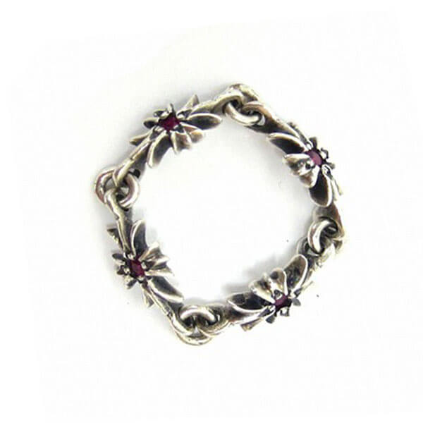 18AW CHROME HEARTS クロムハーツスーパーコピー リング タイニーE CH プラス ルビー