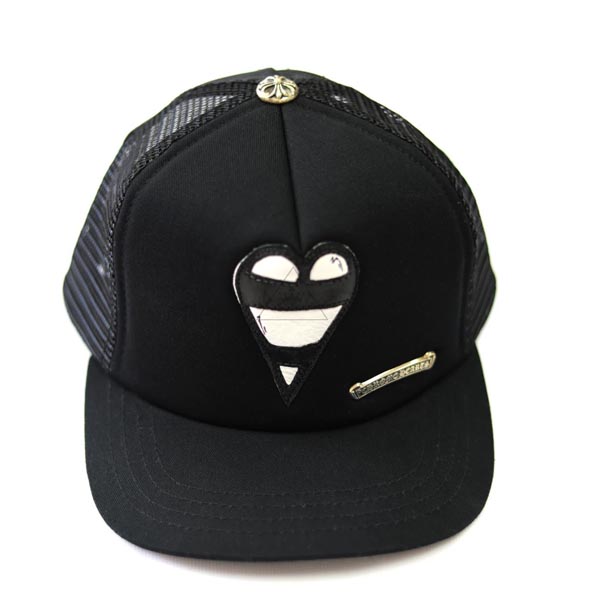 CHROME HEARTS クロムハーツ レプリカ メッシュキャップ CH Matty boy Heart Leather Trucker Cap ■サイズ フリーサイズ（調整可能） ■カラー ブラック