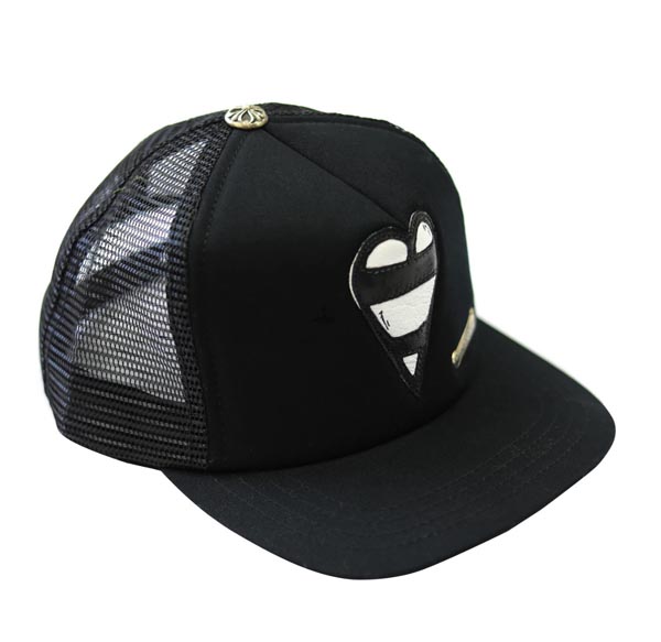 CHROME HEARTS クロムハーツ レプリカ メッシュキャップ CH Matty boy Heart Leather Trucker Cap ■サイズ フリーサイズ（調整可能） ■カラー ブラック