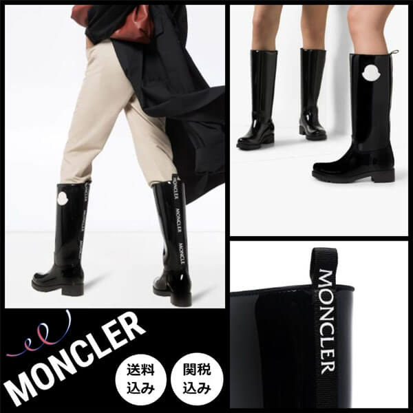 モンクレール 偽物 レインブーツ モンクレール 4G701.00 04747 GINGER Boots - Black