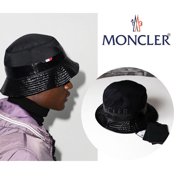 モンクレール 偽物 キャップ MONCLER モンクレール ロゴ バケットハット