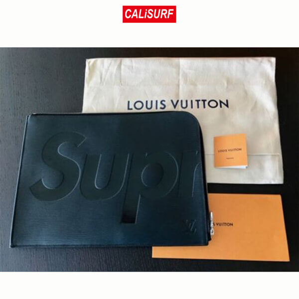 ルイヴィトン × supreme ポシェットジュール GM クラッチ M67754 ブラック エピシュプリーム