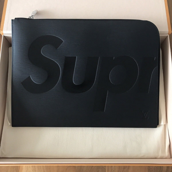 ルイヴィトン × supreme ポシェットジュール GM クラッチ M67754 ブラック エピシュプリーム